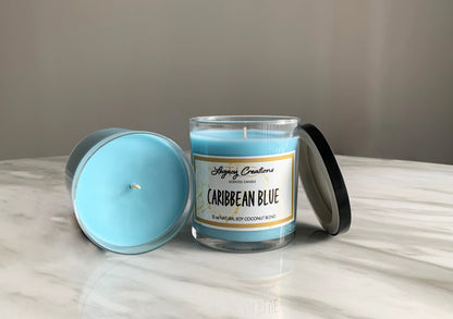 Caribbean Blue Scented 12 oz Candle