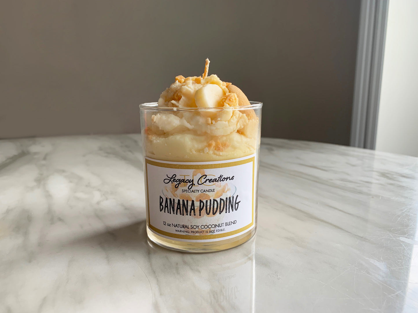 Banana Pudding Specialty 12 oz Dessert Candle